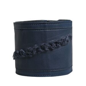 Ermanno Scervino Blue Leather Wide Waist Women Cintura Women's Belt